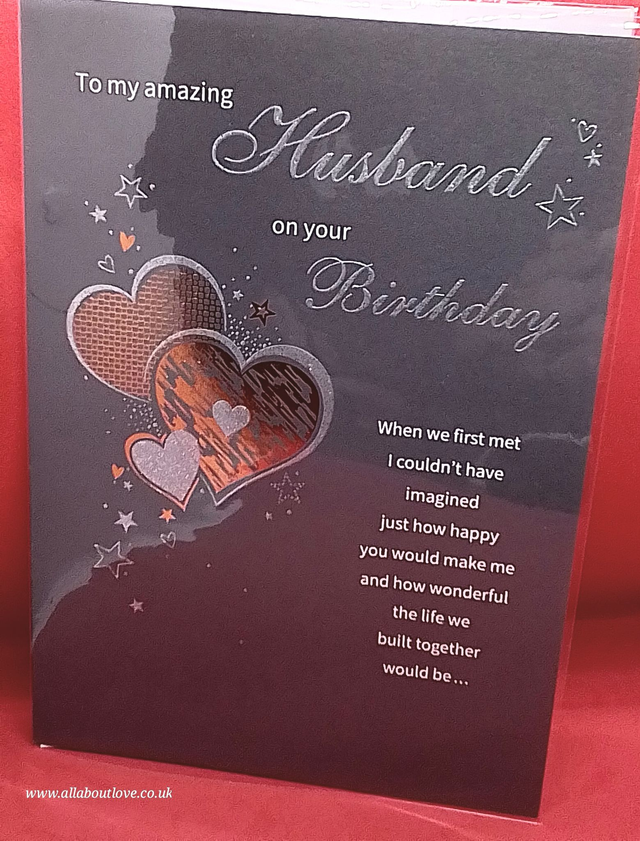 Husband Birthday Card Stunning Design Sentiment Words 