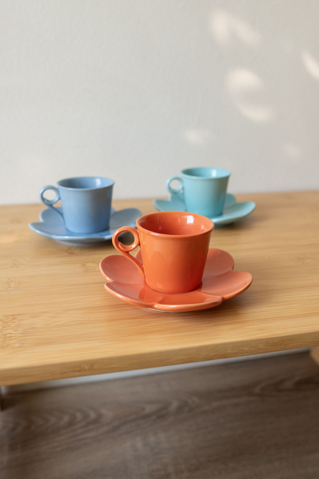 Lot de 3 tasses et sous tasses fleurs 🌼