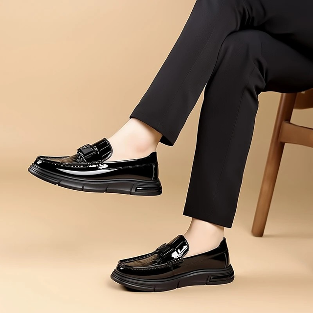 Men's Black Patent Loafers