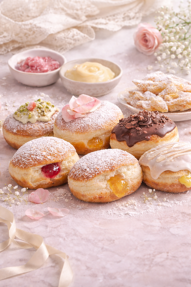 Oliebol met marmelade