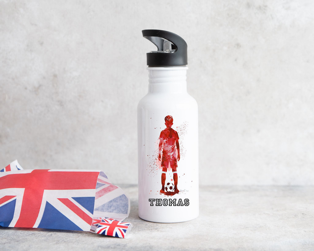 Personalised Footballer Water Bottle 