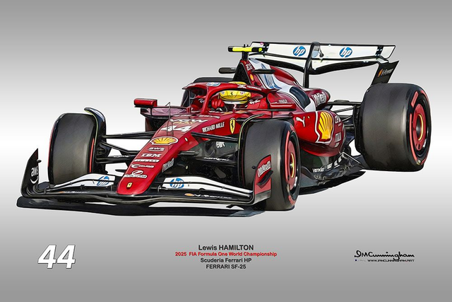 C250504 Ferrari SF-25 Formula 1 2025 Scuderia Ferrari #44 Lewis Hamilton Saudi Grand Prix