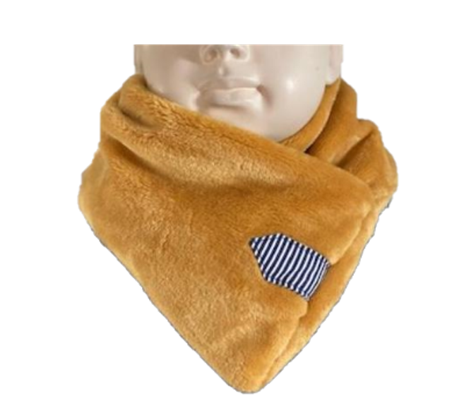 Cache cou doudou enfant jaune moutarde Taille unique