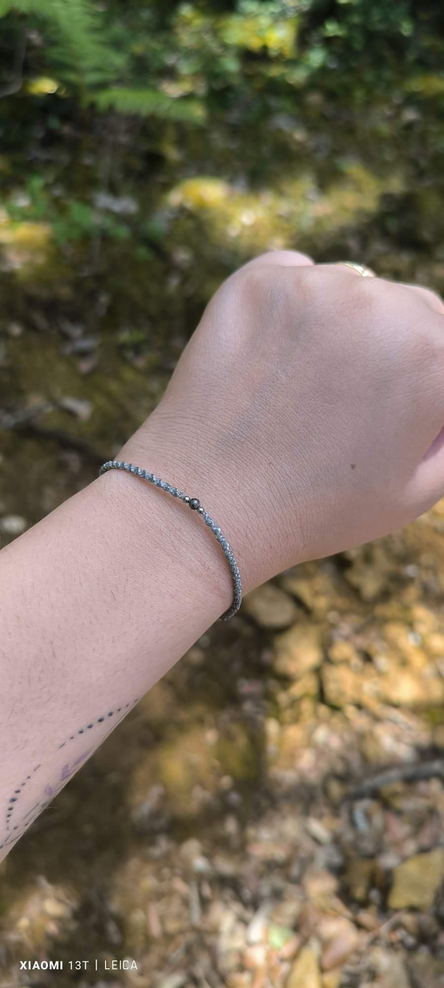Bracelet avec perle de pyrite 