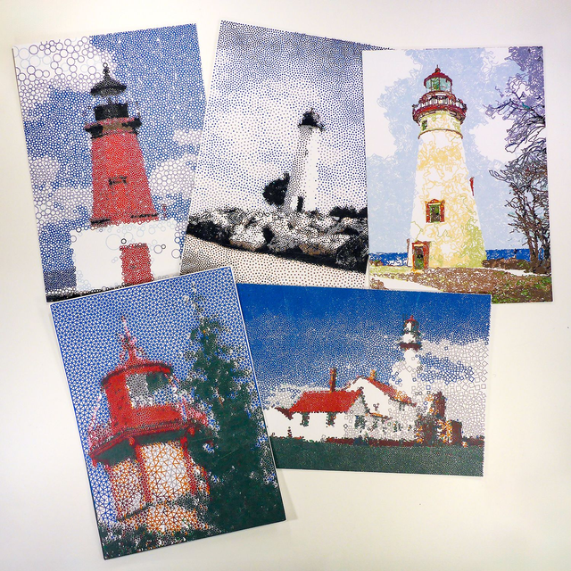 Postcards - Set of 5 Lighthouse Designs