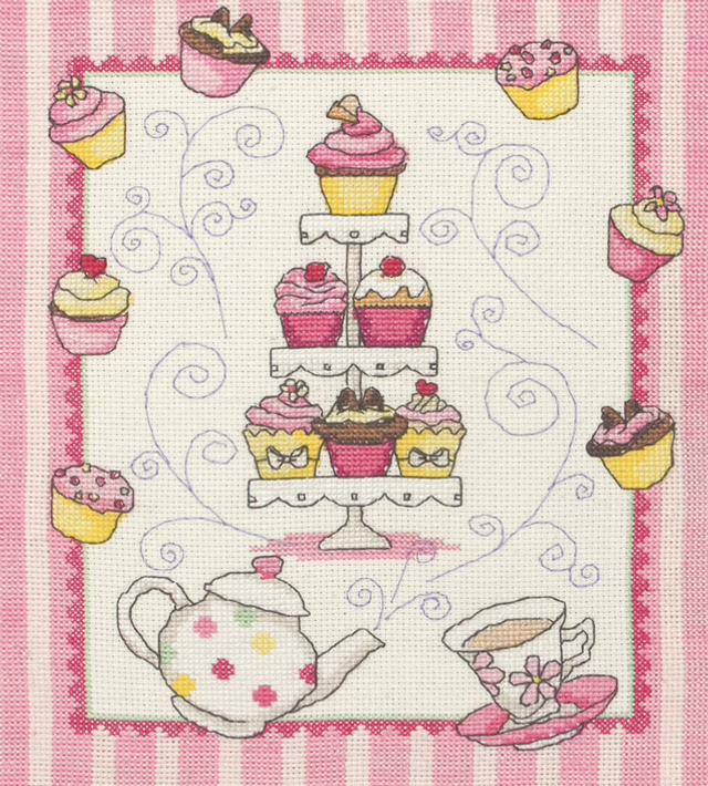 Counted Cross Stitch Kit: Sampler: Cupcake by Anchor