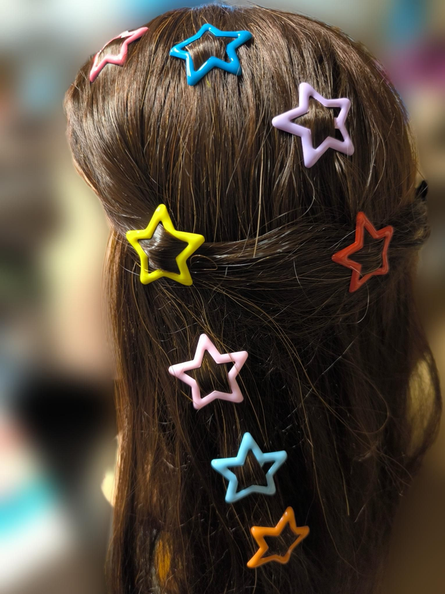 2 Barrettes Étoile coloris au choix 