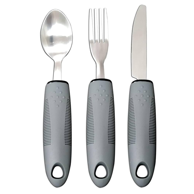 Ergonomisch bestek 3 Delig Grijs