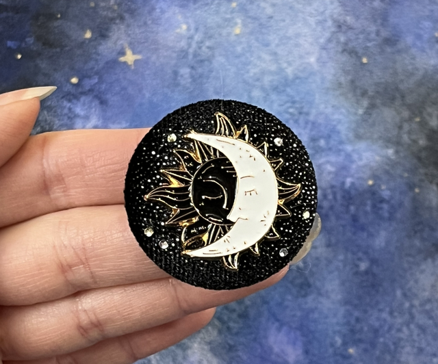 Broche duo lune/soleil