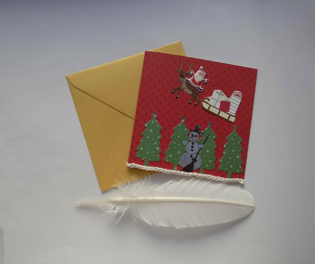 Le père noël et le bonhomme de neige