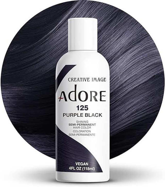 Adore Shining Semi-Permanent Hair Colour 118 ml (125 Purple Black)