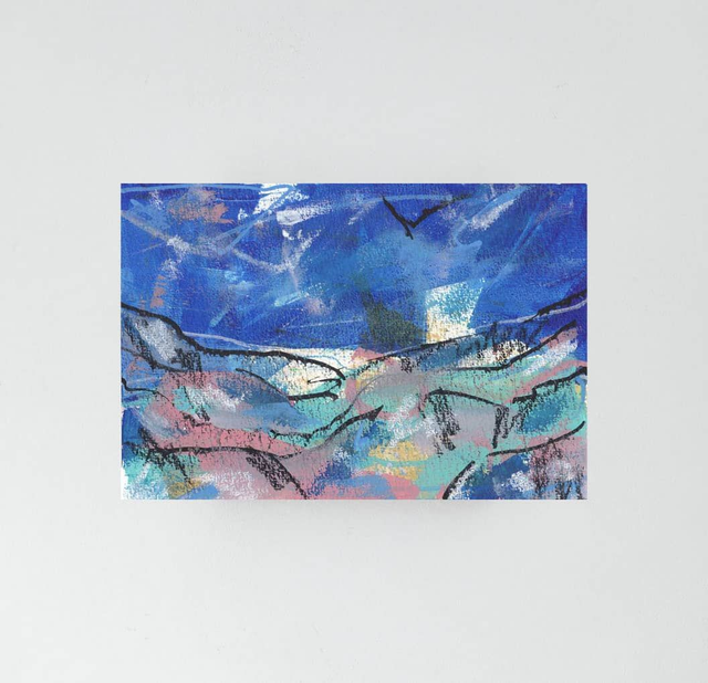 A Bold Abstract Landscape in Blue