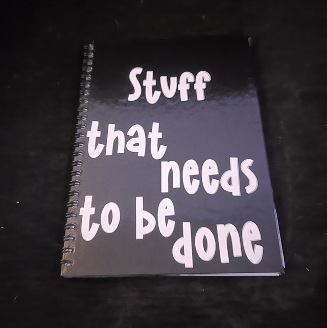 A5 notepad- stuff that needs