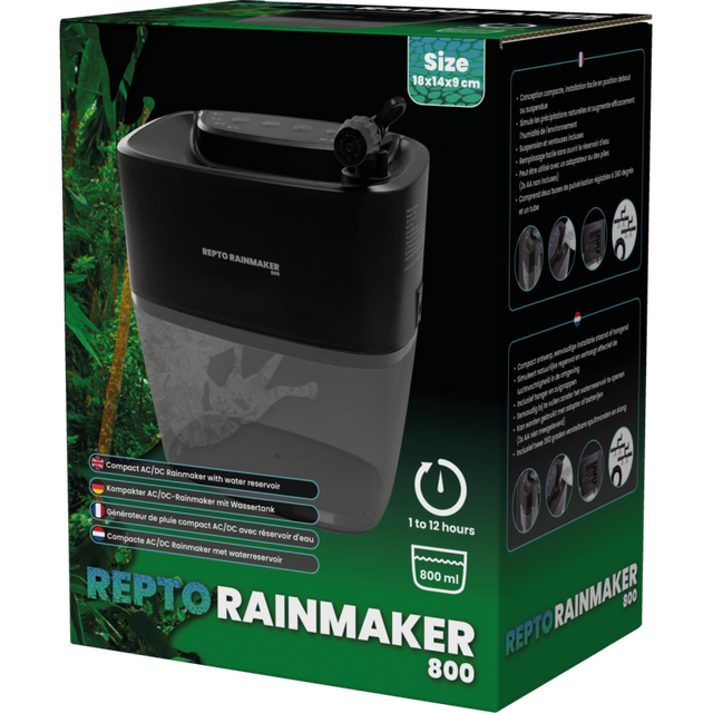 Repto Rainmaker Repto Reptile – Système humidification reptiles avec réservoir intégré