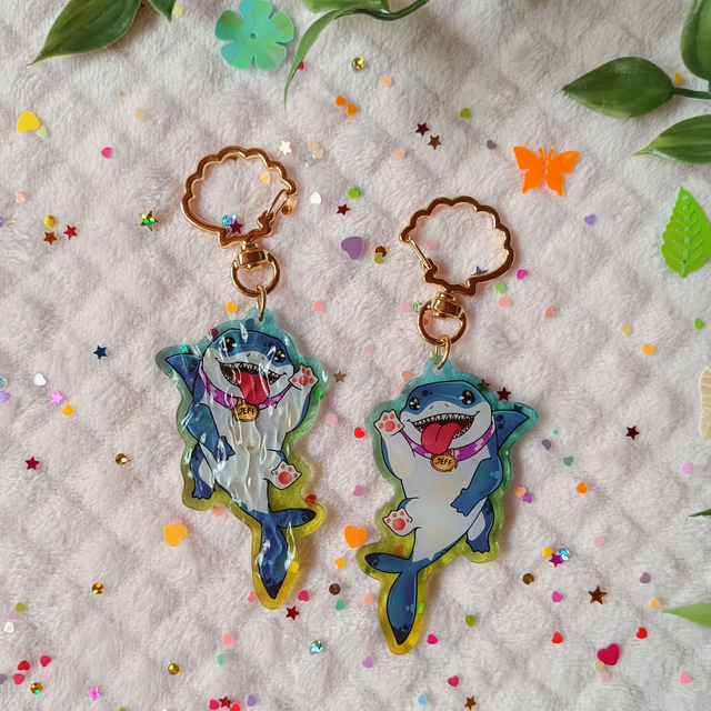 Jeff the landshark acrylic keychains / stickers