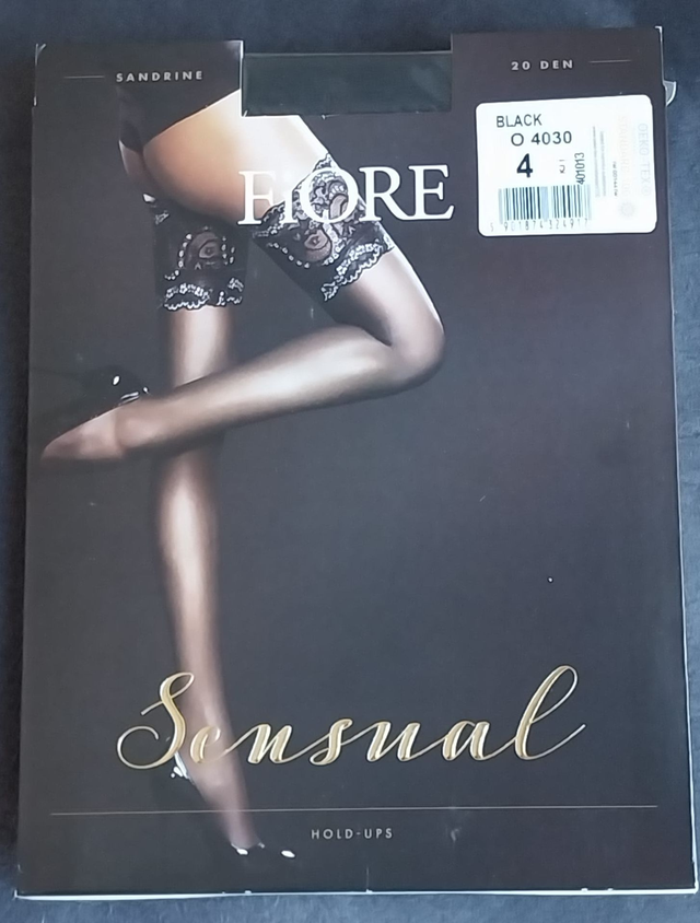 Bas noir stay up "Sandrine"