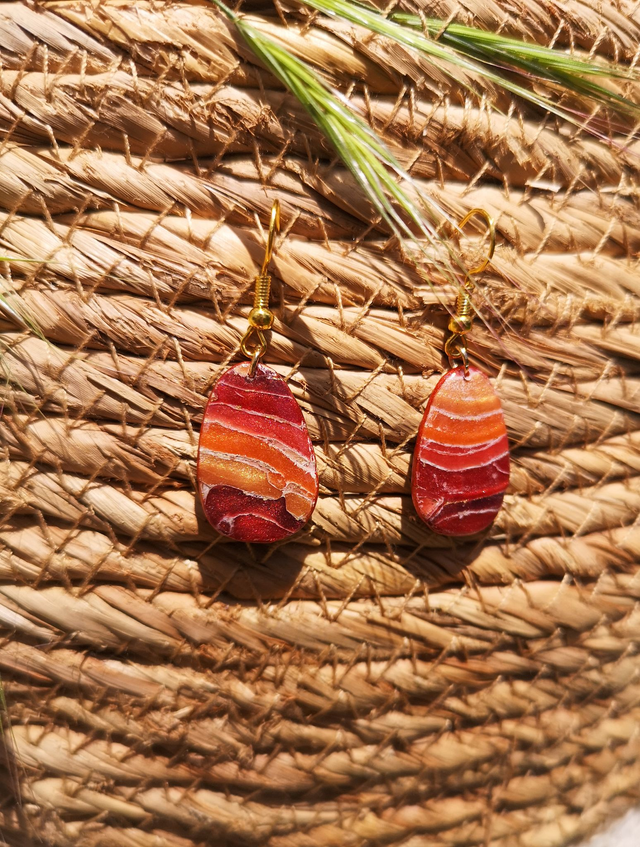 Collection Les Pierres Agate Pourpre -Boucles d&#039;oreilles Bellinda 
