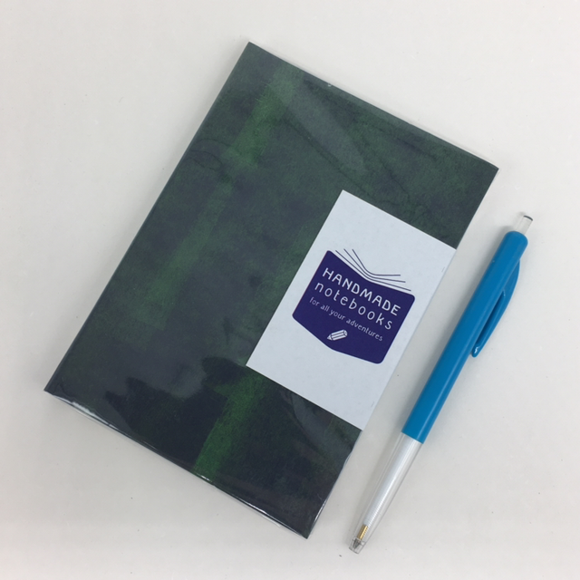 Handmade notebook (dark green)