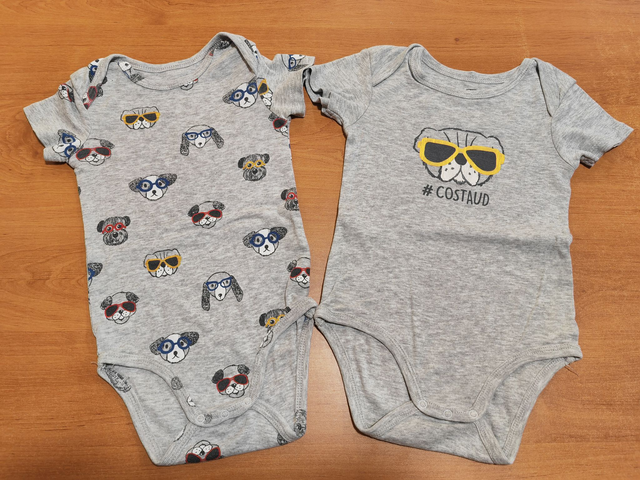 Lot de 2 body chiens 18  mois