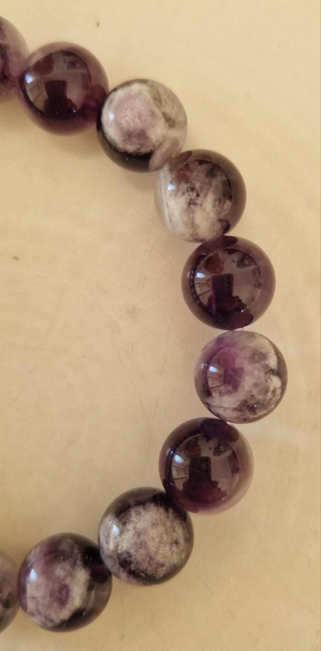 Bracelet AMÉTHYSTE CHEVRON 10mm