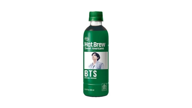 HY × BTS Hotbrew Sweet Americano 350 ml (Corée) 💜☕