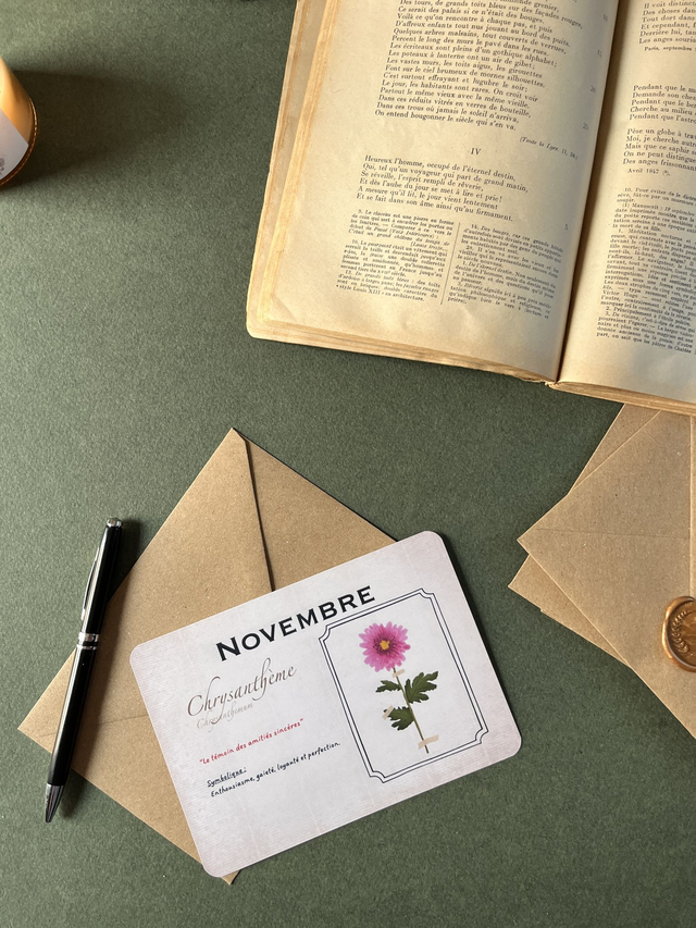 Carte 11. Novembre, le Chrysanthème