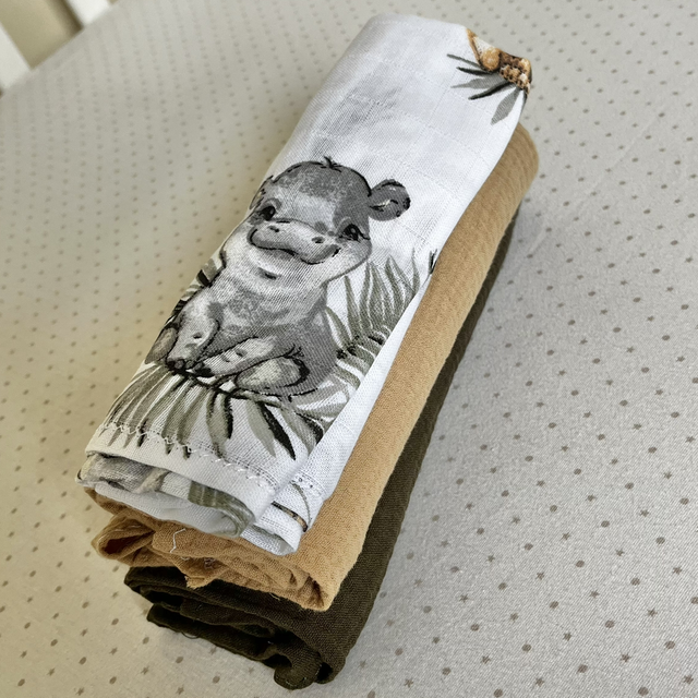 Muslin Set with Safari Animal Print