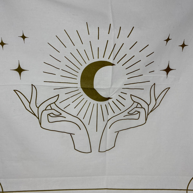 Altar Tuch Hände Mond Sterne
