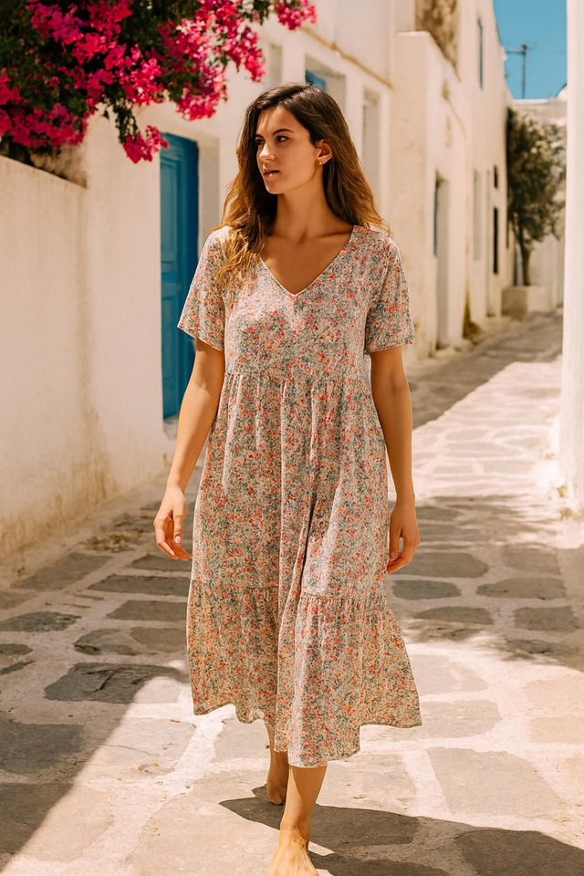 Φόρεμα Βισκόζη Floral – L έως XL


