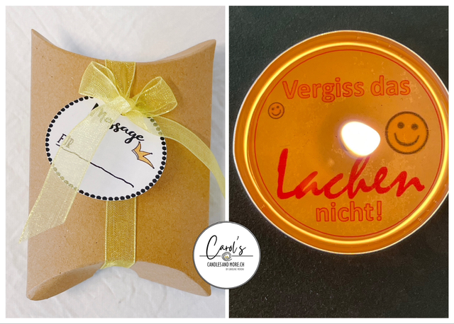 1er Teelicht - Vergiss das Lachen nicht