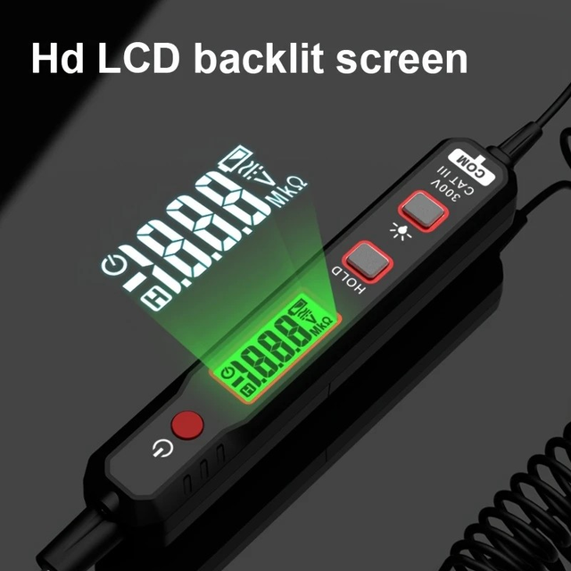 Digital Car Circuit Tester with LCD Backlight Display
