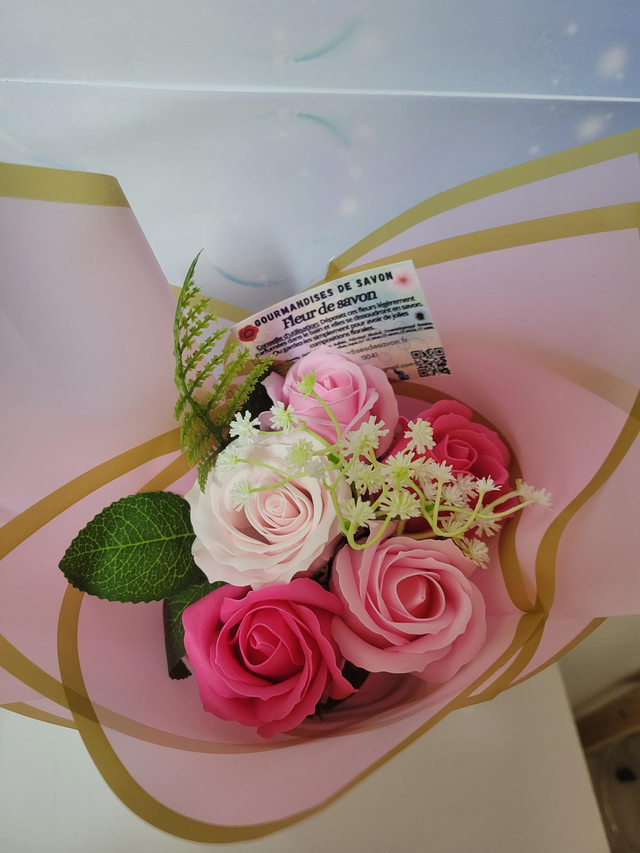 Bouquet roses de savon (4)