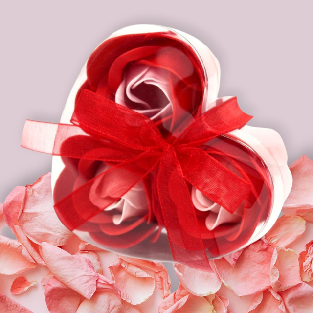 Coffret 3 roses à savon
