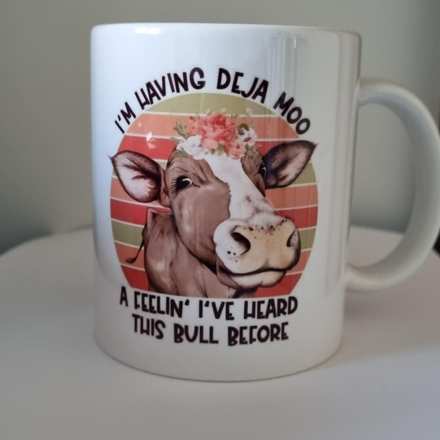 De Ja Moo Bull Shit Mug Personalised 