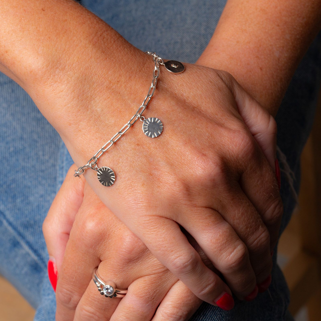 Initial charm bracelet