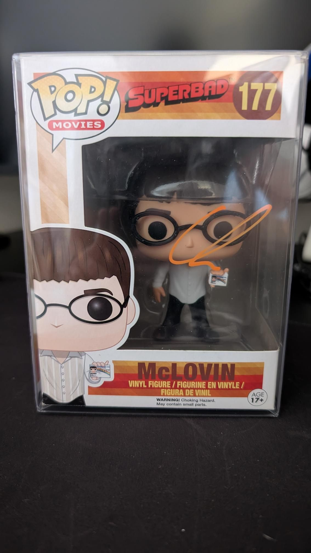 Funko Pop Superbad Mclovin Signed by Christopher Mintz-Plasse with Beckett Authentication 