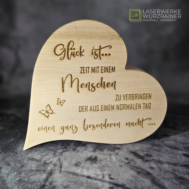 Herz mit Spruch