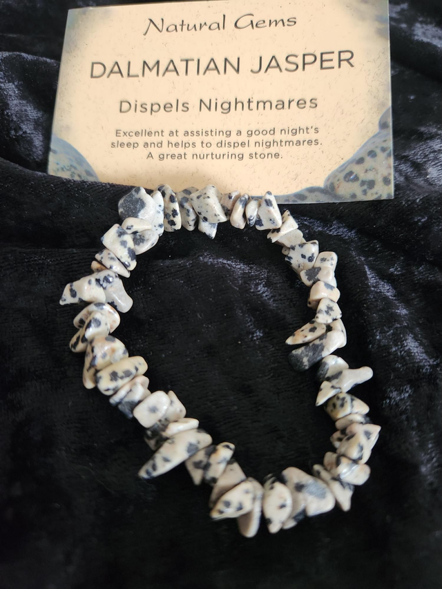 DALMATIAN JASPER CHIP BRACELET 