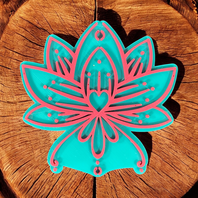 Tonstempel Lotusblüte - mit Herz