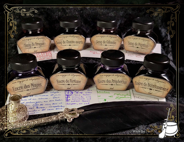 Encres magiques : Collection complète &quot;Encres de l&#039;Occultiste&quot; + Kit Calligraphie offert