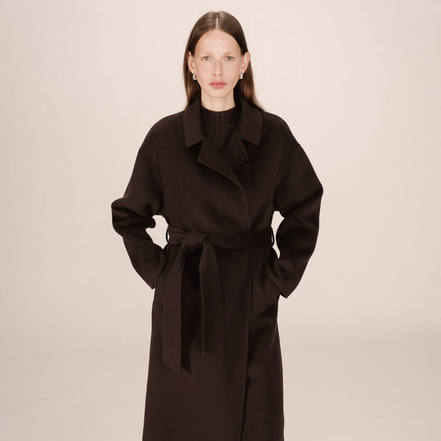 Manteau long chocolat Grace&Mila 