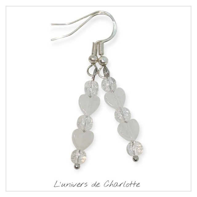 Boucles d'oreilles "Cristal de roche" BO-031