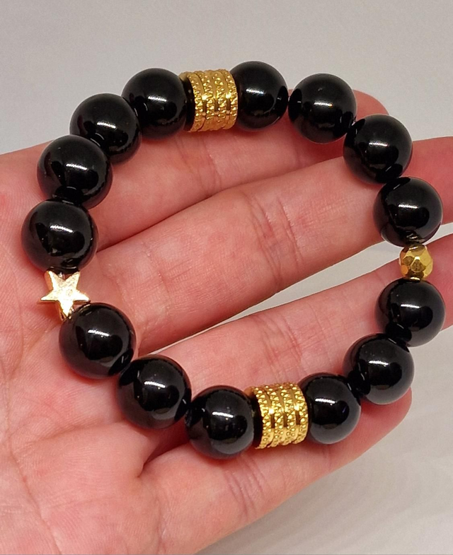Bracelet Tourmaline noire XL en 1,2 cm