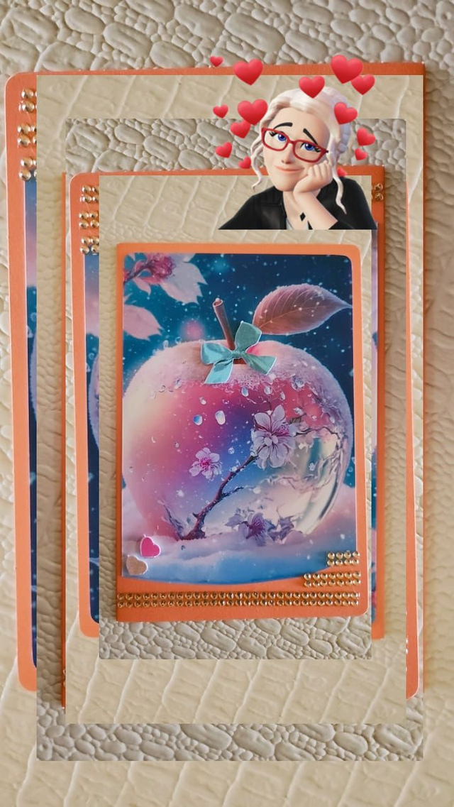 N° 11 Carte 3D de Noel &quot; la Pomme des Neiges &quot; 