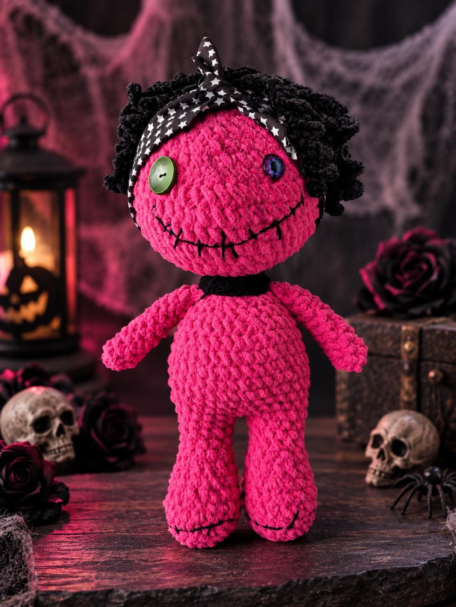 Poupée zombie rock 