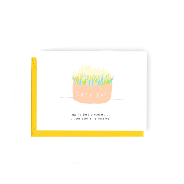Age Cake - Illustrated Birthday Card  
