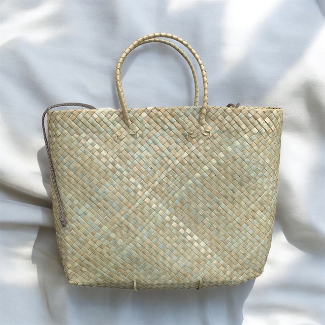 Sac à main en paille | Beige