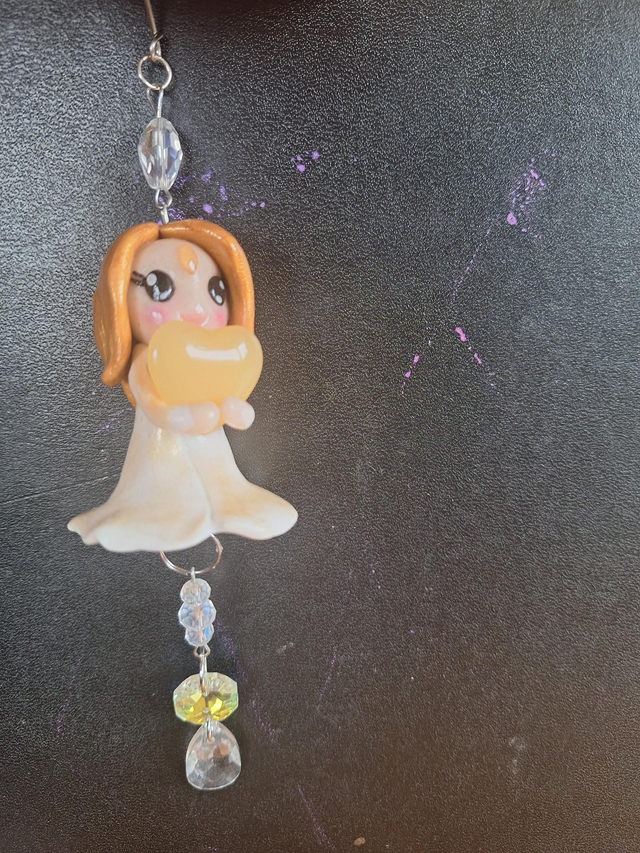 Lithéia coeur aventurine jaune 