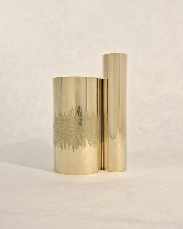 Collection Feu - Soliflore 9 - Laiton ciselé poli