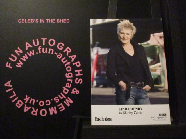 Linda Henry (Shirley Carter) Original EastEnders Cast Card (1)(SEE PIC)